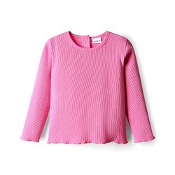 Babyhug Cotton Woven Floral Embroidered Frock With Full Sleeves Inner Tee & Belt  - Pink & Blue