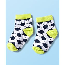 Cute Walk by Babyhug Knit Anti Bacterial Ankle Length Socks With Sports Design Pack of 3 - Multicolor