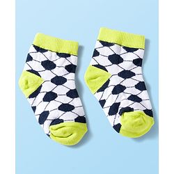 Cute Walk by Babyhug Knit Anti Bacterial Ankle Length Socks With Sports Design Pack of 3 - Multicolor