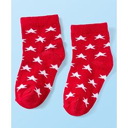 Cute Walk by Babyhug Knit Anti Bacterial Ankle Length Socks With Stripes & Star Design Pack of 3 - Multicolor