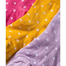 Cute Walk by Babyhug Knit Anti Bacterial Ankle Length Socks With Polka Dot Design Pack of 3 - Multicolor