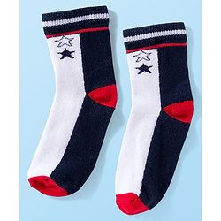 Cute Walk by Babyhug Knit Anti Bacterial Ankle Length Socks With Stripes & Star Design Pack of 5 - Multicolor