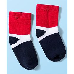 Cute Walk by Babyhug Knit Anti Bacterial Ankle Length Socks With Stripes & Star Design Pack of 5 - Multicolor