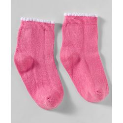 Cute Walk by Babyhug Knit Anti Bacterial Ankle Length Socks With Stripes & Floral Design Pack of 3 - Multicolor