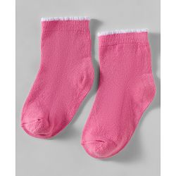 Cute Walk by Babyhug Knit Anti Bacterial Ankle Length Socks With Stripes & Floral Design Pack of 3 - Multicolor
