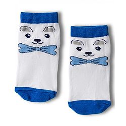 Cute Walk by Babyhug Knit Anti Bacterial Ankle Length Socks With Animal Design Pack of 3 - Multicolor