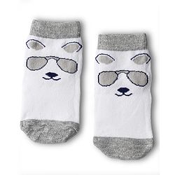 Cute Walk by Babyhug Knit Anti Bacterial Ankle Length Socks With Animal Design Pack of 3 - Multicolor