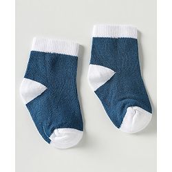 Cutewalk by Babyhug Ankle Length Anti-Bacterial Socks with Star Design & Stripes Pack of 3 - Navy Blue