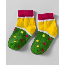 Cute Walk by Babyhug Knit Anti Bacterial Ankle Length Designed Socks Pack of 5 - Multicolor