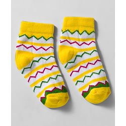 Cute Walk by Babyhug Knit Anti Bacterial Ankle Length Designed Socks Pack of 5 - Multicolor