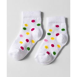 Cute Walk by Babyhug Knit Anti Bacterial Ankle Length Designed Socks Pack of 5 - Multicolor