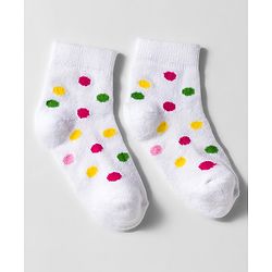Cute Walk by Babyhug Knit Anti Bacterial Ankle Length Designed Socks Pack of 5 - Multicolor