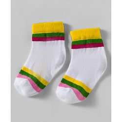 Cute Walk by Babyhug Knit Anti Bacterial Ankle Length Designed Socks Pack of 5 - Multicolor