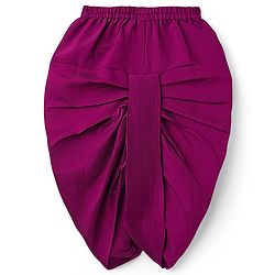 Babyhug Cotton Woven Full Sleeves Kurta Dhoti Set with Sequin Detailing - Purple