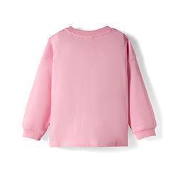 Babyhug Knit Premium Light Gauge Terry Full Sleeves Top & Pant Set With Text Print - Pink & Red