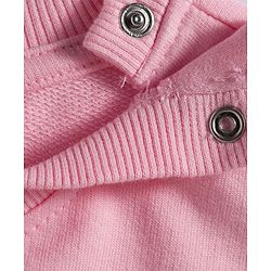 Babyhug Knit Premium Light Gauge Terry Full Sleeves Top & Pant Set With Text Print - Pink & Red