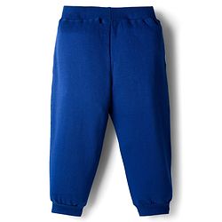 Babyhug 100% Cotton Terry Knit Half Sleeves Top & Joggers Set with Everyday Text Print - Navy Blue