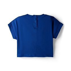 Babyhug 100% Cotton Terry Knit Half Sleeves Top & Joggers Set with Everyday Text Print - Navy Blue