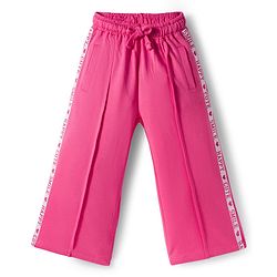 Babyhug Terry Knit Half Sleeves Top and Lounge Pant Set with Today Will Be Awesome Text Print - Pink