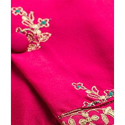 Babyhug Cotton Woven Full Sleeves Kurta Dhoti Set with Borcade Jacket & Floral Embroidery - Teal Blue