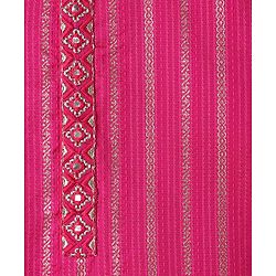Babyhug Cotton Woven Full Sleeves Kurta Dhoti Set with Dobby Embroidery - Fuchsia