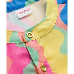 Babyhug Woven Full Sleeves Printed Kurta Dhoti Set - Multicolour
