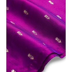 Babyhug Woven Full Sleeves Kurta Pajama Set with Floral Foil Print - Purple