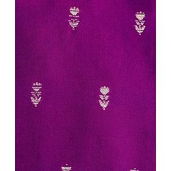 Babyhug Woven Full Sleeves Kurta Pajama Set with Floral Foil Print - Purple