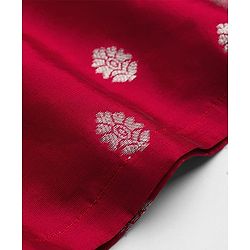 Babyhug Brocade Woven Full Sleeves Kurta Pajama Set with Motif Embroidery - Maroon