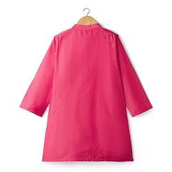 Babyhug Cotton Woven Full Sleeves Solid Kurta Pajama Set with Embroidered Nehru Jacket - Dark Pink