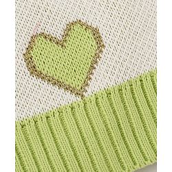 Babyhug Knit Full Sleeves Pullover Turtle Neck Sweater with Heart Design - Off White
