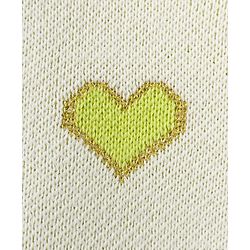Babyhug Knit Full Sleeves Pullover Turtle Neck Sweater with Heart Design - Off White