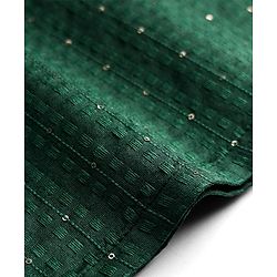 Babyhug Cotton Woven Full Sleeves Kurta Pajama Set with PST Sequenced Embroidered - Dark Green