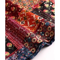 Babyhug Cotton Woven Full Sleeves Kurta Pajama Set with Floral Chinnon Print & Sequin Detailing - Wine