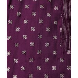 Babyhug Cotton Woven Full Sleeves Kurta Pyjama Set with Cambric Foil Printed - Dark Purple