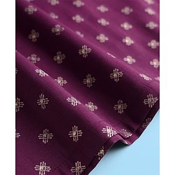 Babyhug Cotton Woven Full Sleeves Kurta Pyjama Set with Cambric Foil Printed - Dark Purple