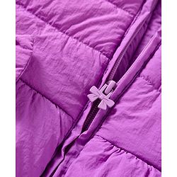 Babyhug Woven Sleeveless Padded Hooded Jacket With Bow Applique - Purple