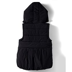 Babyhug Woven Sleeveless Padded Hooded Jacket With Bow Applique - Purple
