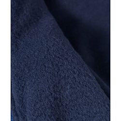 Babyhug Woven Full Sleeves Hooded Padded Jacket With Floral Print & Bow Applique - Navy Blue
