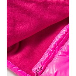 Babyhug Woven Full Sleeves Solid Hooded Padded Jacket - Dark Pink