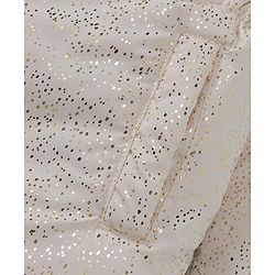 Babyhug Woven Full Sleeves Hooded Padded Jacket With Glitter Print - White