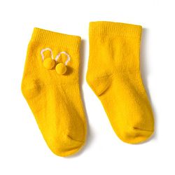 Cute Walk by Babyhug Knit Ankle Length Socks with 3D Pompom Applique Pack of 3 - Multicolor