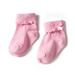 Cute Walk by Babyhug Knit Ankle Length Socks with 3D Bow Applique Pack of 3 - Multicolor