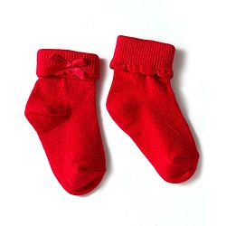 Cute Walk by Babyhug Knit Ankle Length Socks with 3D Bow Applique Pack of 3 - Multicolor