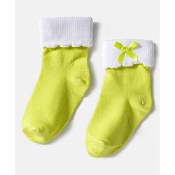 Cute Walk by Babyhug Knit Ankle Length Socks with 3D Bow Applique Pack of 3 - Multicolor
