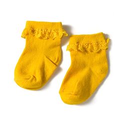 Cute Walk by Babyhug Knit Ankle Length Socks with 3D Lace Detailing Pack of 3 - Multicolor