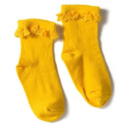 Cute Walk by Babyhug Knit Ankle Length Socks with 3D Lace Detailing Pack of 3 - Multicolor