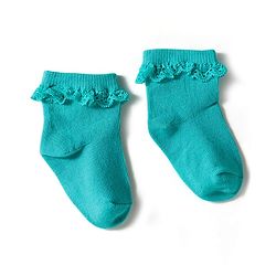 Cute Walk by Babyhug Knit Ankle Length Socks with 3D Lace Detailing Pack of 3 - Multicolor