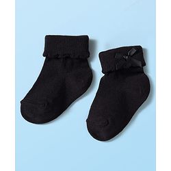Cute Walk by Babyhug Knit Ankle Length Socks with 3D Bow Applique Pack of 3 - Multicolor