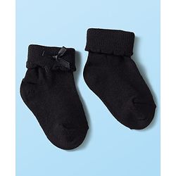 Cute Walk by Babyhug Knit Ankle Length Socks with 3D Bow Applique Pack of 3 - Multicolor
